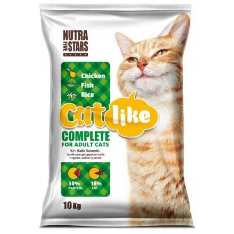 Сухий корм Cat like Complete для котів з куркою, рибою та рисом 10 кг